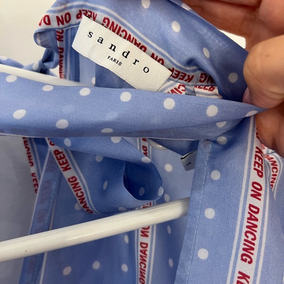 Sandro Chayma Printed Silk Top - Picture 2 of 6